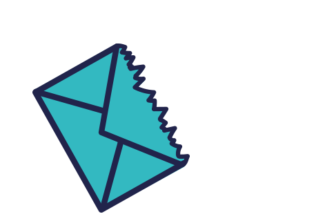 envelope flying through the air